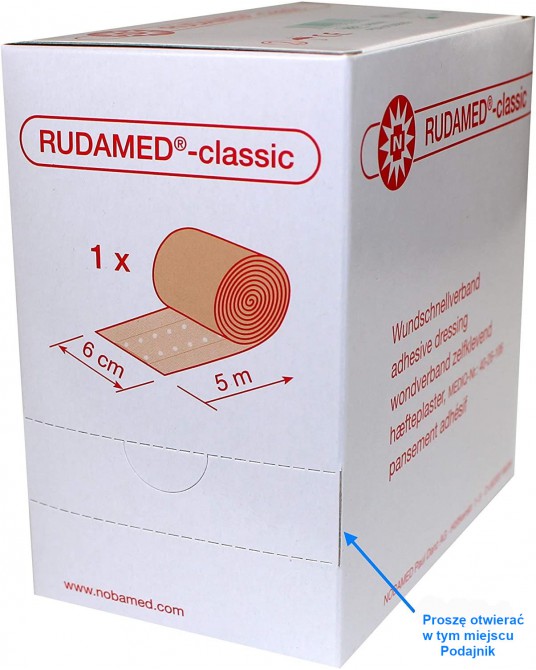 Plaster z opatrunkiem 6cm x 5m RUDAMED®-classic