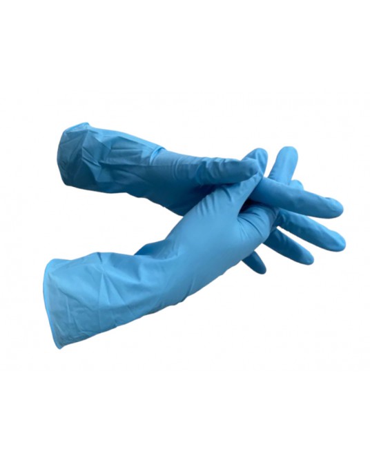 Rękawice nitrylowe easyCARE LONG z przedłużonym mankietem