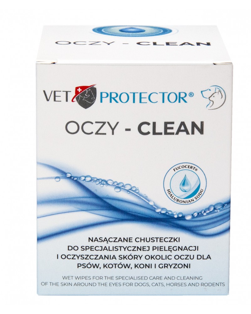 Vet Protector® Oczy – Clean chusteczki do oczyszczania oczu dla psa i kota 20 szt.