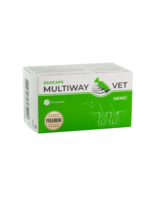 MULTIWAY VET® DUOCAPS SIERŚĆ – kapsułki twist-off na sierść i skórę dla psa i kota 60 kapsułek