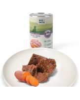 Fit4Pets Karma pełnoporcjowa dla szczeniąt i małych ras MIX 24 puszek Cielęcina x 12 Królik x 12