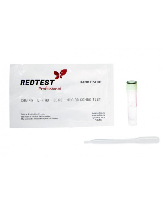 Test diagnostyczny Redtest Erlichioza, Babeszjoza gibsoni, Anaplazmoza Ab Dirofilaria Ag
