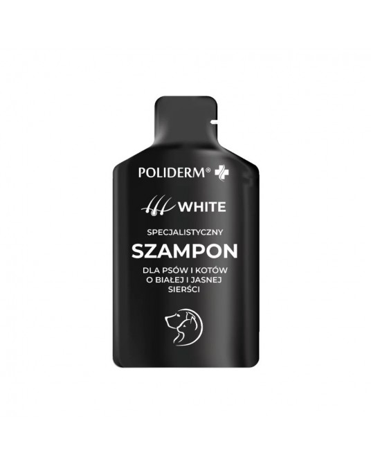 Poliderm® White – szampon do białej i jasnej sierści dla psów i kotów 15ml