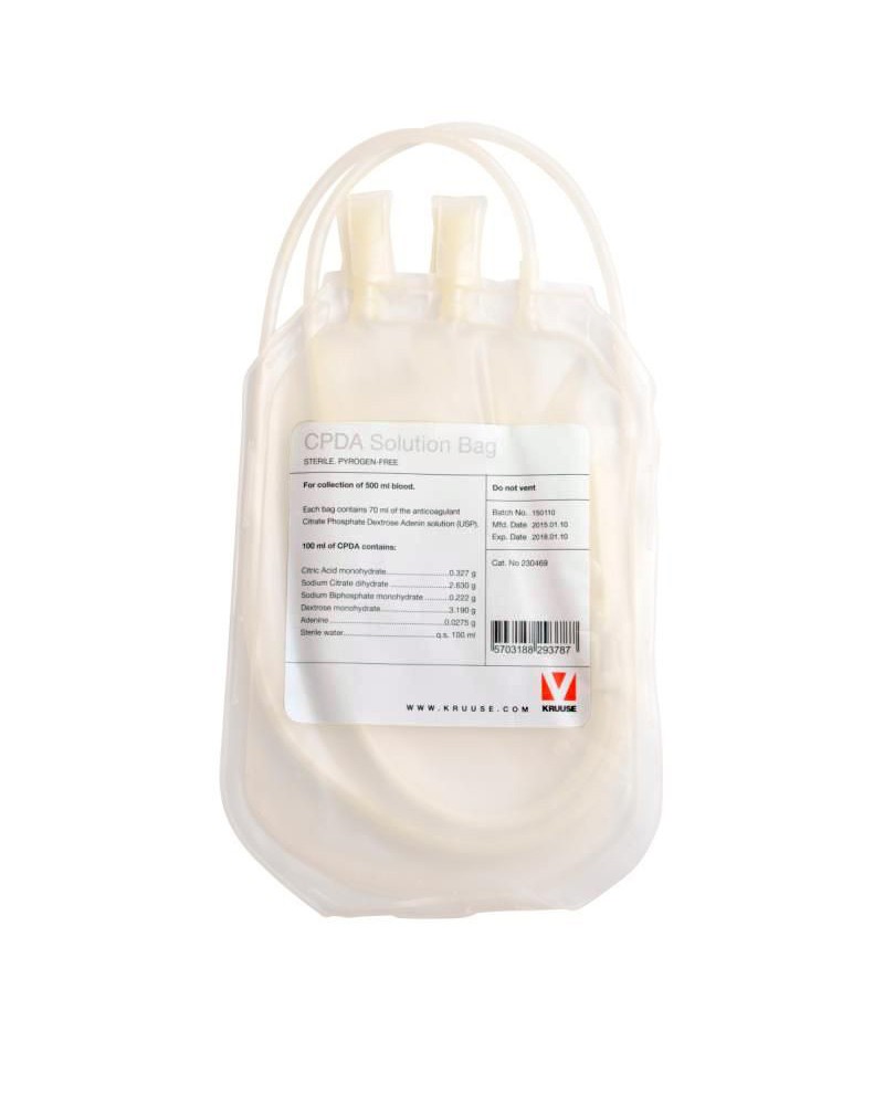 Pojemnik do pobierania krwi z płynem konserwującym CPDA-1 500 ml