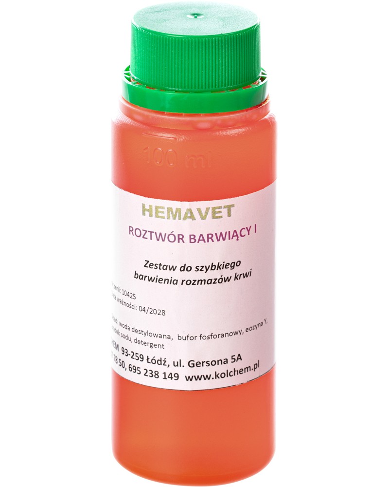 Roztwór barwiący I czerwony barwnik HemaVet