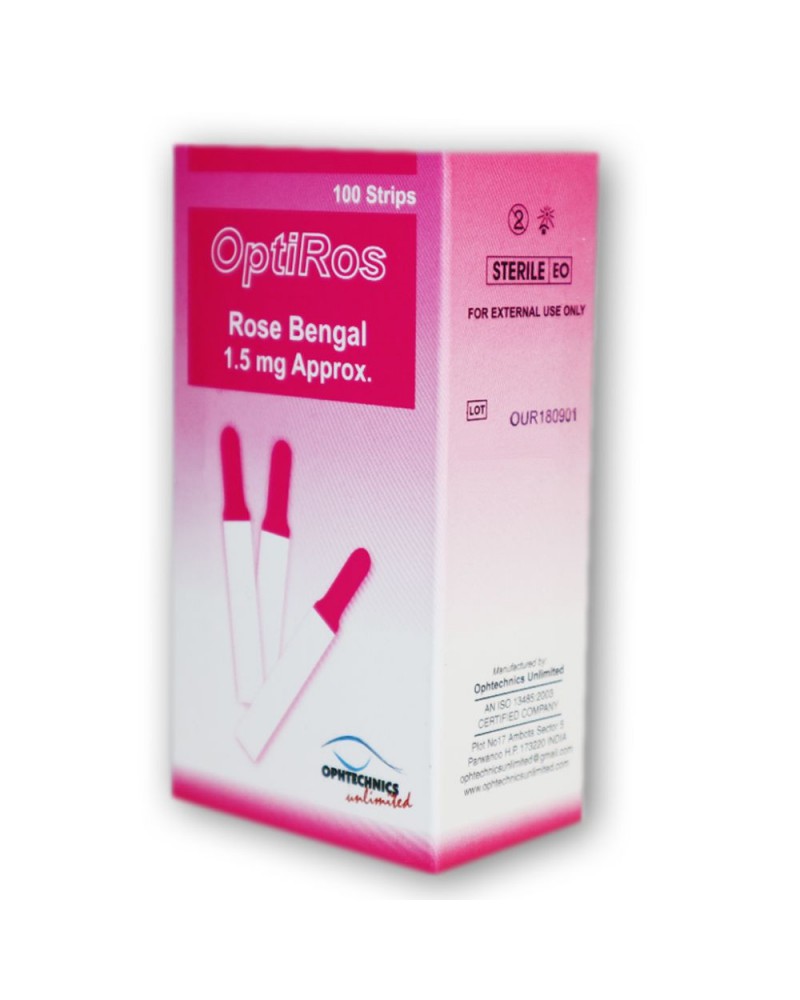 Paski diagnostyczne z różem bengalskim 100 szt.