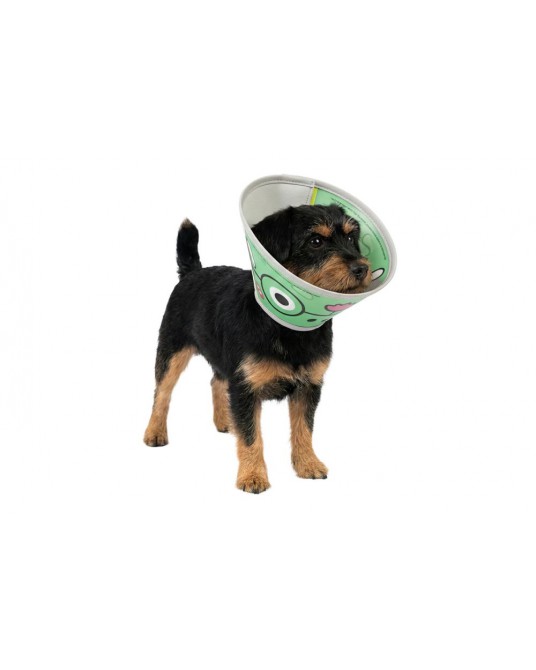 Kołnierz pooperacyjny Fit4Pets na rzep z obszyciem - żaba