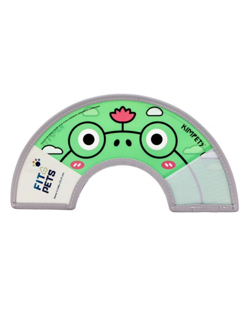 Kołnierz pooperacyjny Fit4Pets na rzep z obszyciem - żaba