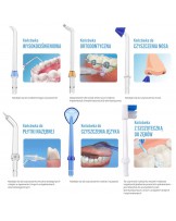 Irygator do zębów bezprzewodowy dentystyczny 8 dysz biały