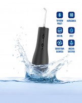 Irygator do zębów bezprzewodowy dentystyczny 10 dysz czarny