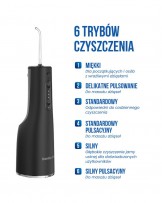 Irygator do zębów bezprzewodowy dentystyczny 10 dysz czarny