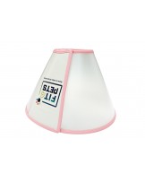 Kołnierz pooperacyjny Fit4Pets na rzep z obszyciem różowy