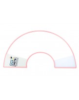 Kołnierz pooperacyjny Fit4Pets na rzep z obszyciem różowy