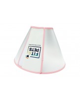 Kołnierz pooperacyjny Fit4Pets na rzep z obszyciem różowy