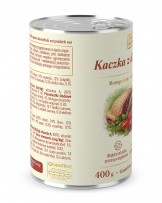Karma dla psa pełnoporcjowa Fit4Pets kaczka z dziką różą 400g