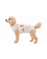 Koszulka pooperacyjna Fit4Pets na wiązanie ze ściągaczem na szyi różowa