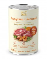 Karma dla psa pełnoporcjowa Fit4Pets wołowina z groszkiem 400g