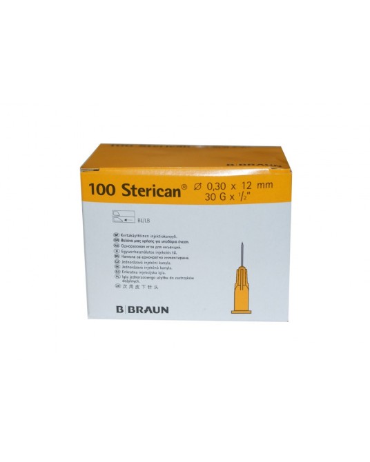 Igła insulinówka j.u. Sterican B.Braun, 0,3x12 mm, żółta, 100 szt.