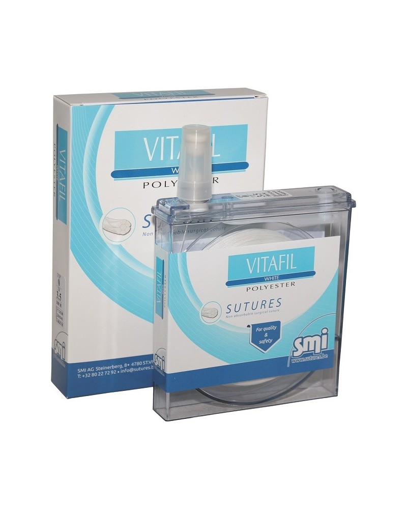 Vitafil Poliester biały SMI - Nici chirurgiczne - Szwy niewchłanialne - Sklep medyczny / weterynaryjny - Sigmed