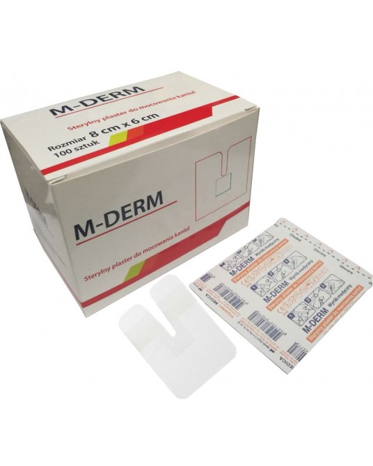 Plaster do wenflonów M-DERM 6cmx8cm (100szt)