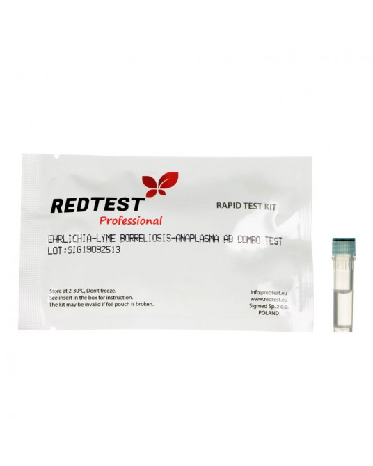 Test diagnostyczny Redtest łączony na anaplazmozę, erlichiozę i boreliozę u psów do 31.07.2026