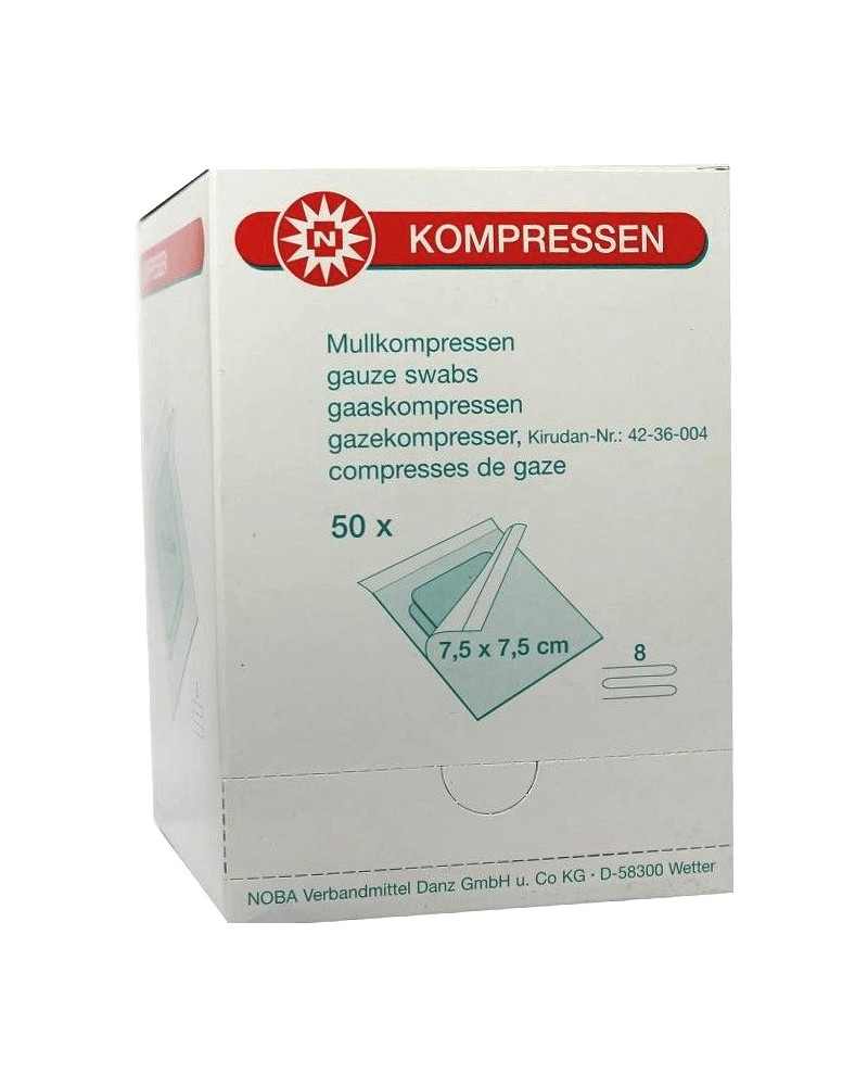 Kompresy sterylne, 8-warstwowe, 5 x 5 cm, 100 szt - Sklep medyczny / weterynaryjny - Sigmed